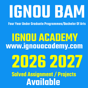 IGNOU BAM SOLVED ASSIGNMENT 2026 2027